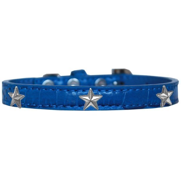 Silver Star Widget Croc Dog CollarBlue Size 10, Mirage Pet Products, Mfr#: 720-15 BLC10